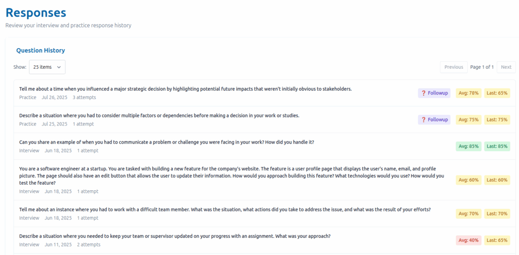 Interview Insights Question List
